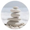 Wallsticker sten ved havet - rund