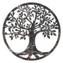 Sticker mural Arbre de vie aspect marbre foncé