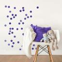 Muursticker set stippen - Lila (50 stickers)