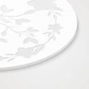 Akrylbillede, vinduesbillede til at hænge op Par fugle med blomsterkrans - rund