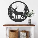 MDF - Decoración en madera - Ciervo en el bosque