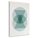 Lienzo Nouveauprints - Círculos y triángulos aqua