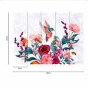 Nature Flying Colibri tapet i grå rød - nonwoven tapet Designwalls 2 - 2,55 x 3,5 m