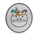 Wandcirkel Alu-dibond Indian Pig