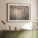 Poster Bosmagie in de ochtendnevel Beige - Ms Tiff