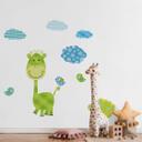 Sæt med sjove dyr (mønster) wallsticker