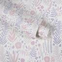 Blomstret tapet til børneværelset i lilla og rosa, flot non-woven tapet Made in Germany 