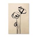 Cuadro de madera Line Art Dos amapolas - Cats & Dotz