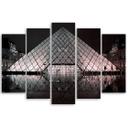 Lærredstryk 5 styk, Louvre Paris Frankrig