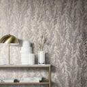 blomst og fleece Naturlig Opulence tapet i rød, brun