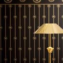 Versace Ikke-vævet tapet I Love Baroque fodliste Medusa sort guld luksus