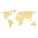 Wereldkaart goud effect aluminium