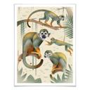 Póster Marrón - Monos ardilla