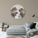 Tableau sur verre Angyalosi - Conflit sauvage - Rond