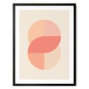 Póster Formas geométricas en naranja-rosa - 1X Studio