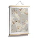 Póster pájaros entre flores blancas - Diseños ONU