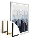 Frederiksson Plakat - Blue & White Hexagons