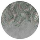 Muursticker Exotische palmbladeren roze-groen - Ms Tiff - Rond