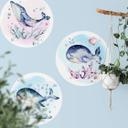 Sticker mural Kvilis - Jeune baleine - Rond