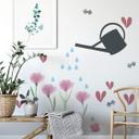 Muursticker set - Gieter met Bloemen