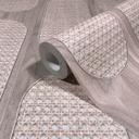 Non-woven tapet i gråbrun trælook tekstur trægeometrisk 