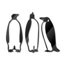 Decoración acrílica pingüinos (3 piezas)