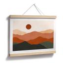 Póster Suaves colinas bajo el sol del atardecer - Costa
