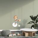 Wallsticker ræv på ethjulet cykel