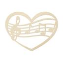 Arte en madera de álamo - Música corazón