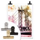 Póster Hugonnard - Acuarela: Puente de New York