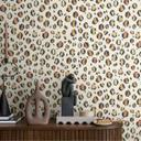 Papel pintado estampado leopardo beige negro marrón - estampado animal - Papel pintado no tejido moderno