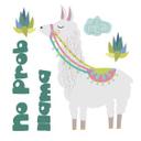 Muursticker No Prob Llama