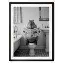 Poster Capybara dans les toilettes silencieuses