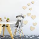 Decoración en madera chopo - set corazones (10 piezas)