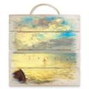Cuadro de madera Delacroix - El mar - 40x41,5 cm