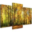 3 stykke lærred Print Skovtræ efterår gul