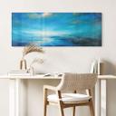 Tableau en verre L'infini en bleu - Schmucker - Panorama