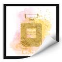 Zelfklevende Poster  Eau de Parfum Aquarel - gold