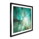 Póster Abstracto turquesa en luz y textura - Schmucker - Cuadrado