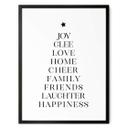 Póster de Navidad - Árbol de Navidad tipográfico - Blursbyai