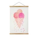 Póster de tela Treechild - Tres bolas de helado en verano