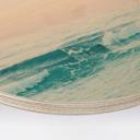 Cuadro de madera El mar azul se encuentra con el cielo rosa en Grecia - Sisi & Seb - Redondo