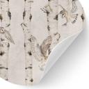 Vinilo decorativo Búhos Belle en el bosque de abedules - Kikki Belle - Redondo