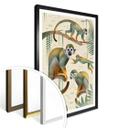 Póster Marrón - Monos ardilla