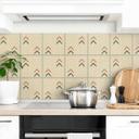 Azulejos Adhesivos Boho - espiga arena rojo marrón verde - lote de 12