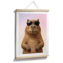 Poster Capybara cool avec lunettes de soleil