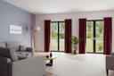 Homing Fertigschal mit verdeckten Schlaufen Galdin bordeaux -  2,45 x 1,4 m