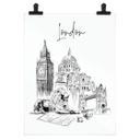 Póster Londres - Blanco y negro - Love your City