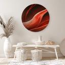 Tableau sur alu-Dibond rond Wechsler - plantes d'agave en automne