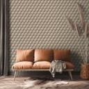 papel pintado 3D beige gris - papel pintado moderno no tejido geométrico 